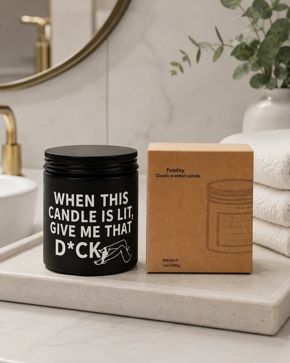 Custom Matte Black Glass Soy Wax Scented Candle with Black Lid, Scented Candles product view 8 of 8