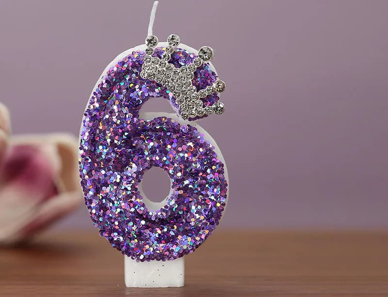 Creative Digital Candle Crown Princess Cake Decoration Candle, Birthday Candles product view 2 of 3