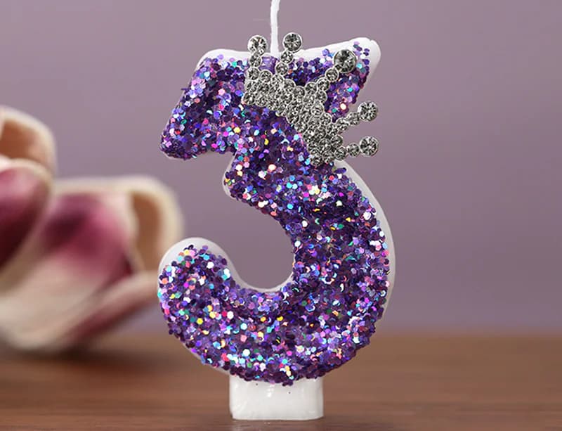 Creative Digital Candle Crown Princess Cake Decoration Candle, Birthday Candles product view 3 of 3
