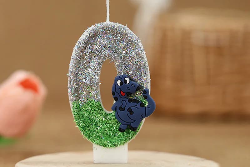 Creative digital dinosaur series boys birthday cake decoration candle, Birthday Candles product view 3 of 3