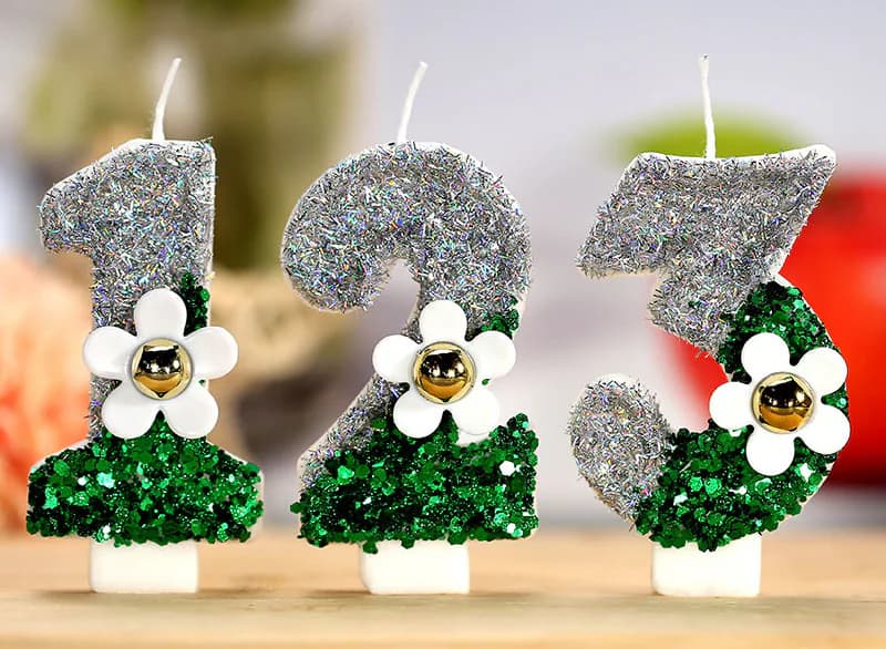 Creative flower birthday cake digital candle for decoration, Birthday Candles product view 3 of 3