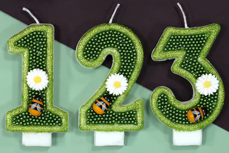 Creative flowers Honey digital birthday cake decorated candle, Birthday Candles product view 2 of 3