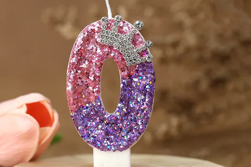 Creative color-changing digital Princess Crown birthday candle, Birthday Candles product view 2 of 3