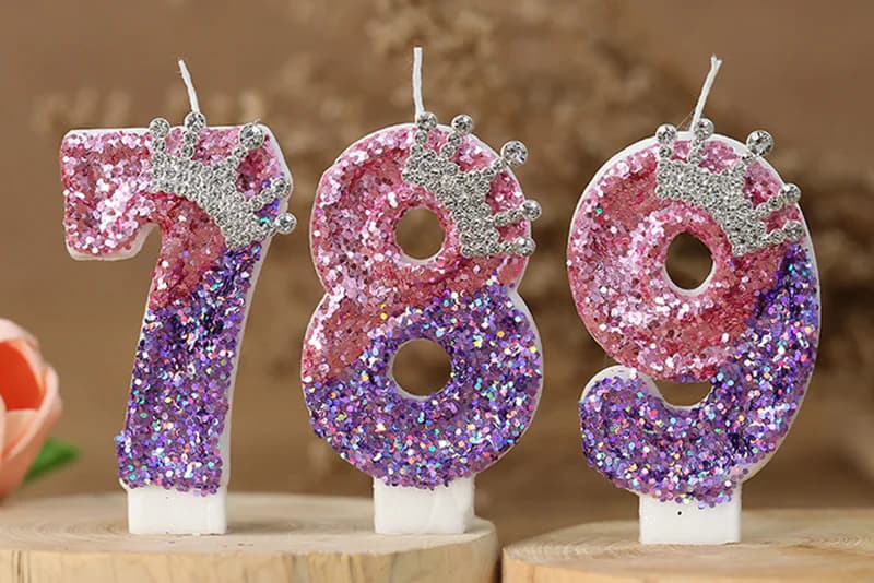 Creative color-changing digital Princess Crown birthday candle, Birthday Candles product view 3 of 3